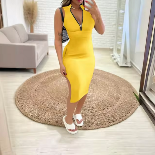Isabella® | Elegant Front Zip Dress