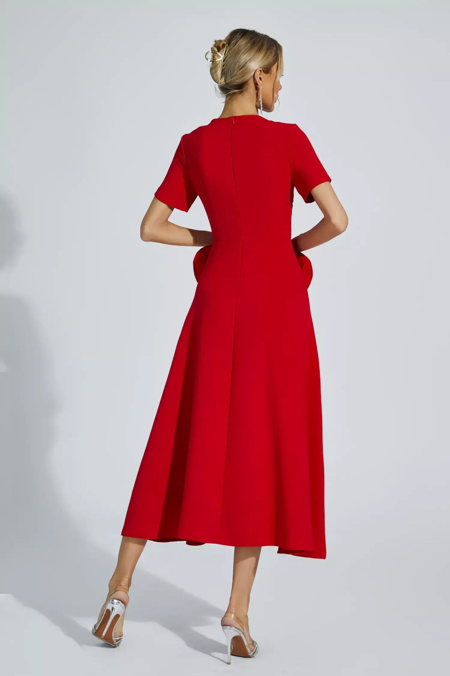 Sol® | Grace Short-Sleeved Midi Dress With Floral