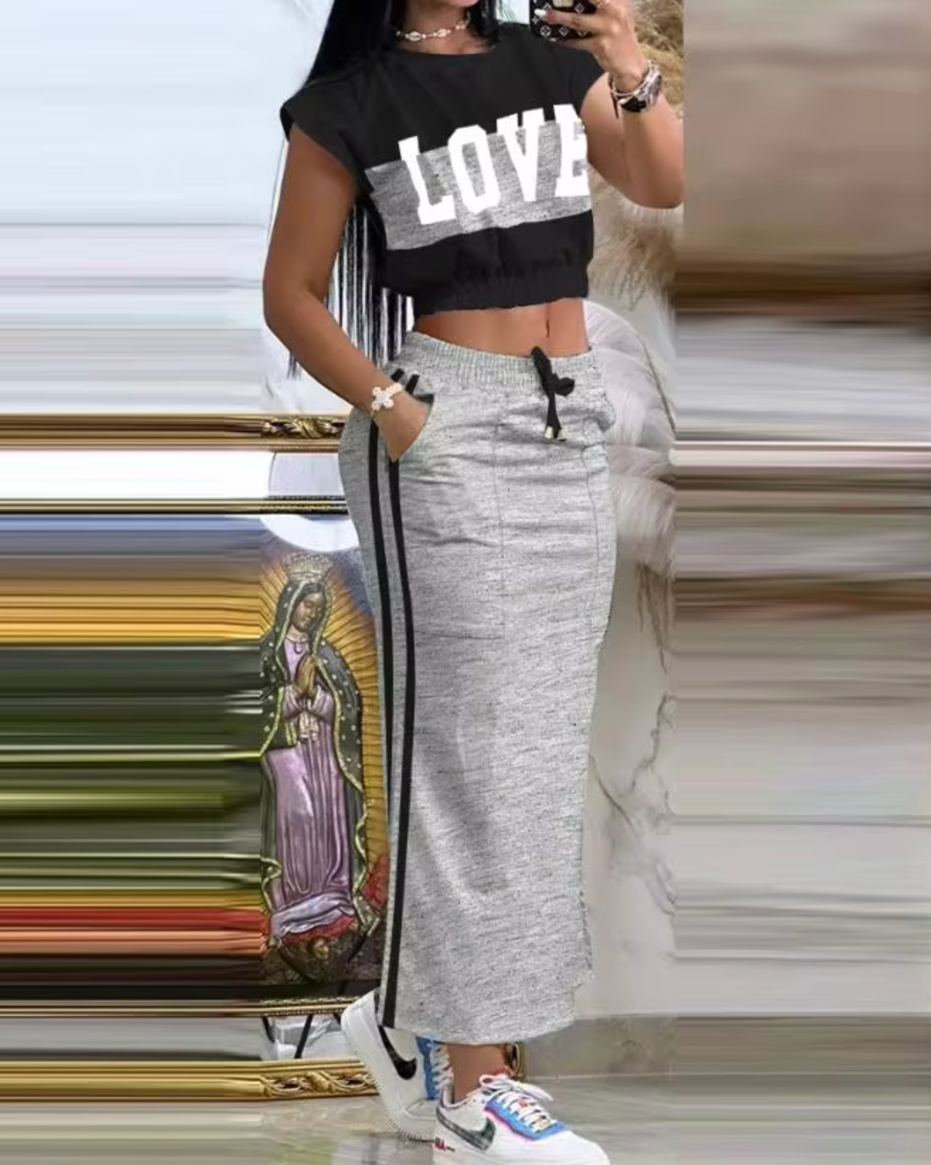 Grace® | Crop Top And Skirt Set