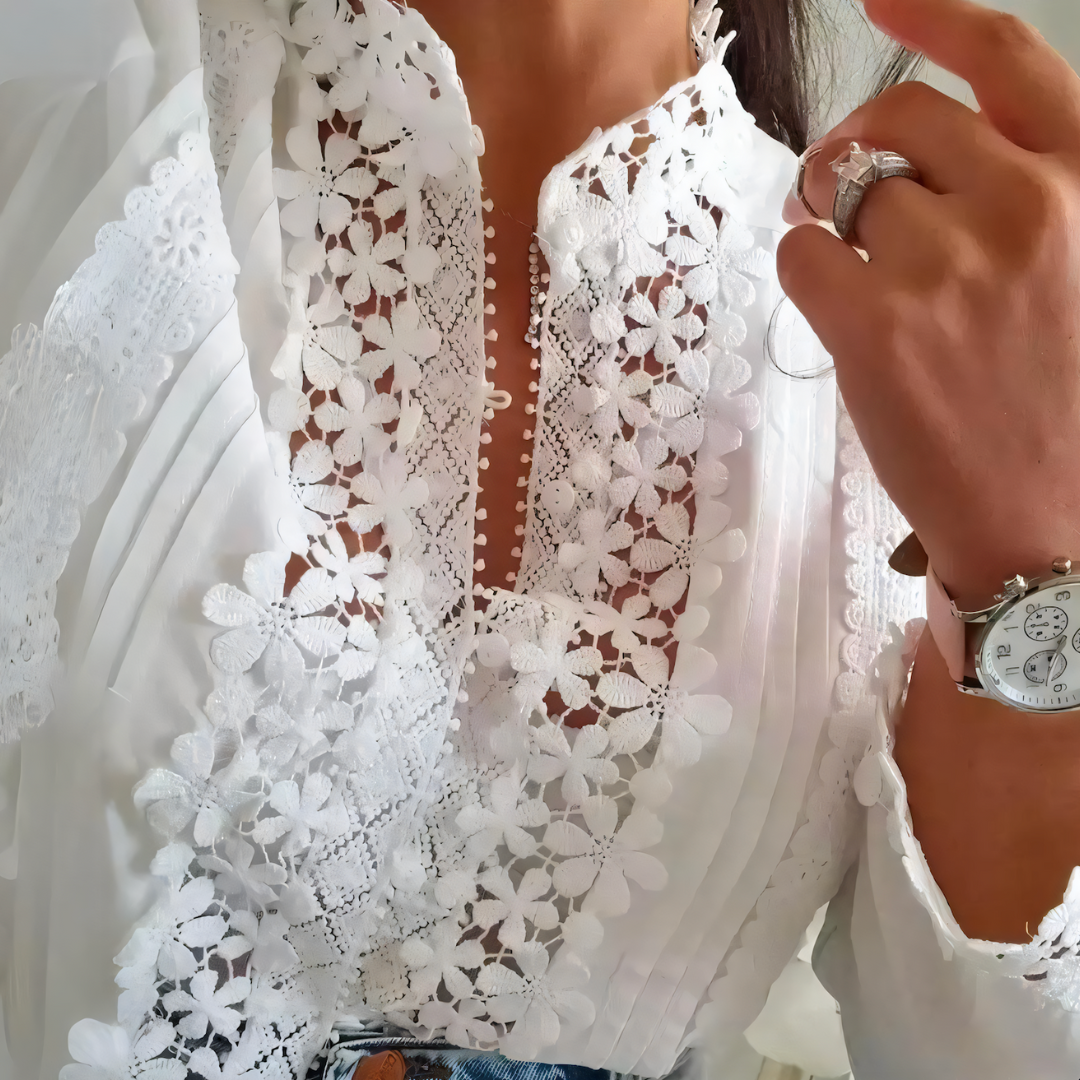 Jolanda® | Floral Blouse With Lace Pattern