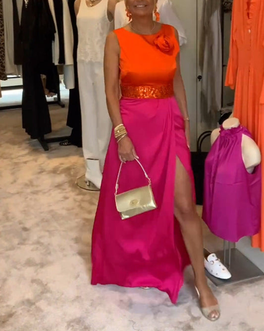 Esmeralda® | Two-Tone Sleeveless Dress