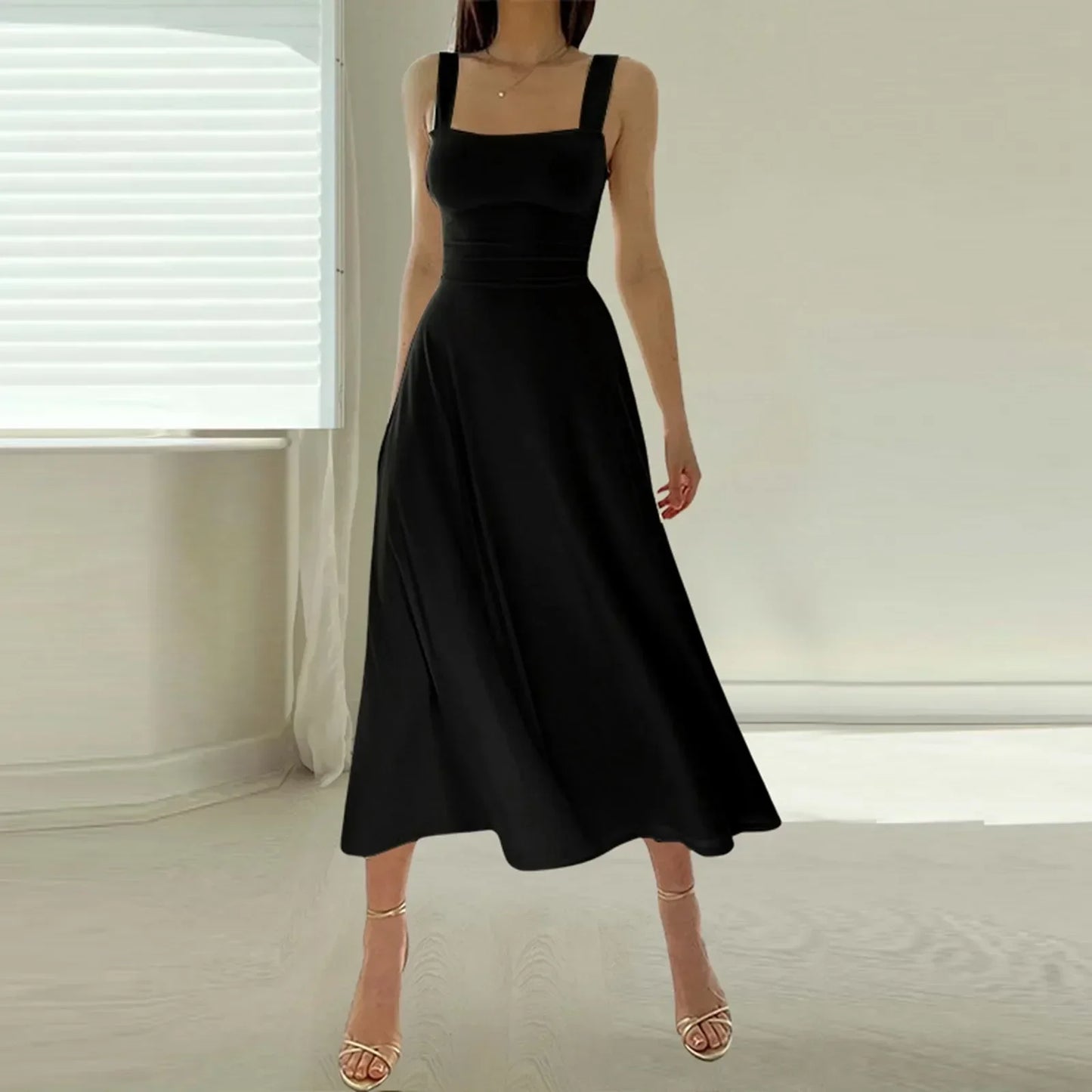 Ingrid® | Elegant Dress With Square Neckline