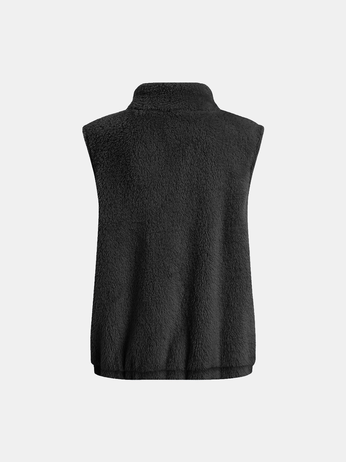 Leonor | Fluffy vest coat with zip closure and full size pockets