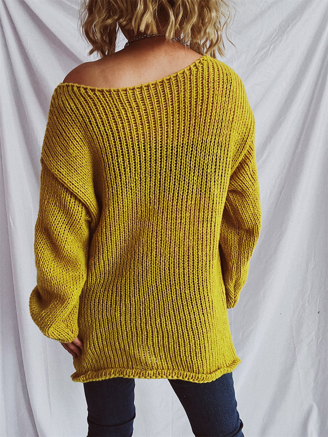 Bernadette | Sweater with a boat neckline and dropped shoulders