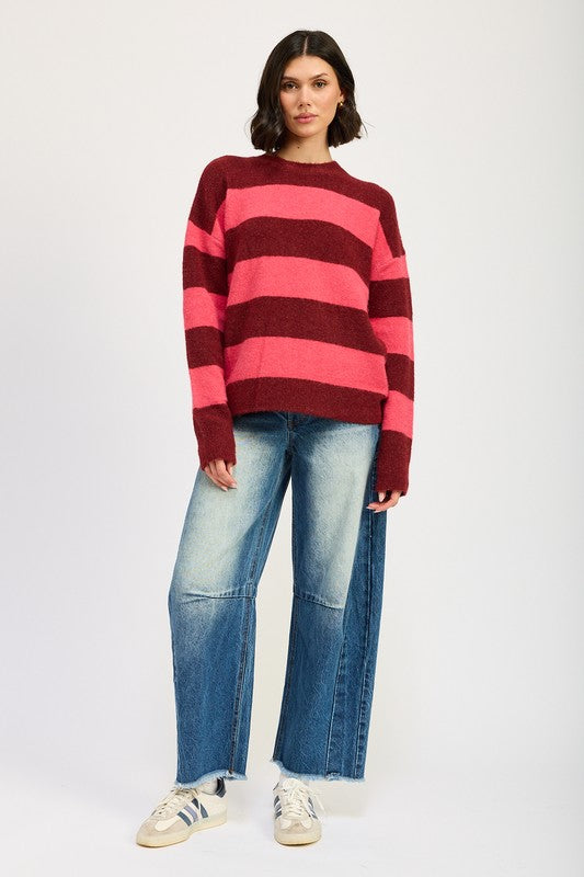 Annelie | OVERSIZE STRIPED SWEATER