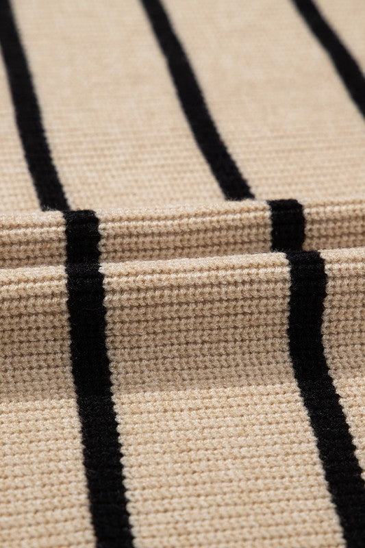 Sonia | Striped cardigan with side pockets and open front