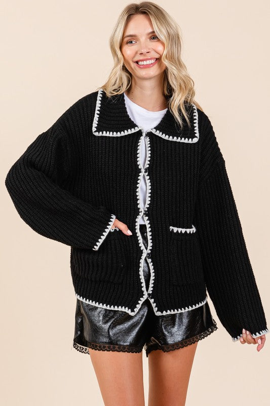Henriette | Knitted sweater cardigan