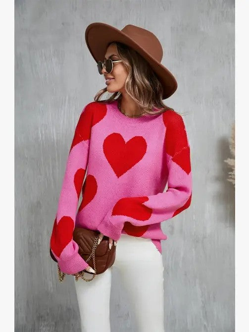 Adela | Heart knit sweater