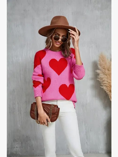 Adela | Heart knit sweater