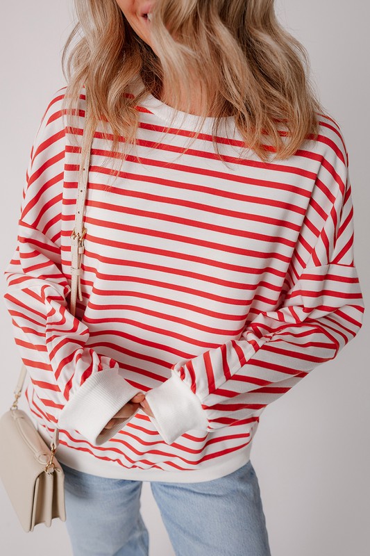 Fabienne | Loose women's sweatshirt with low shoulders and a crew neck