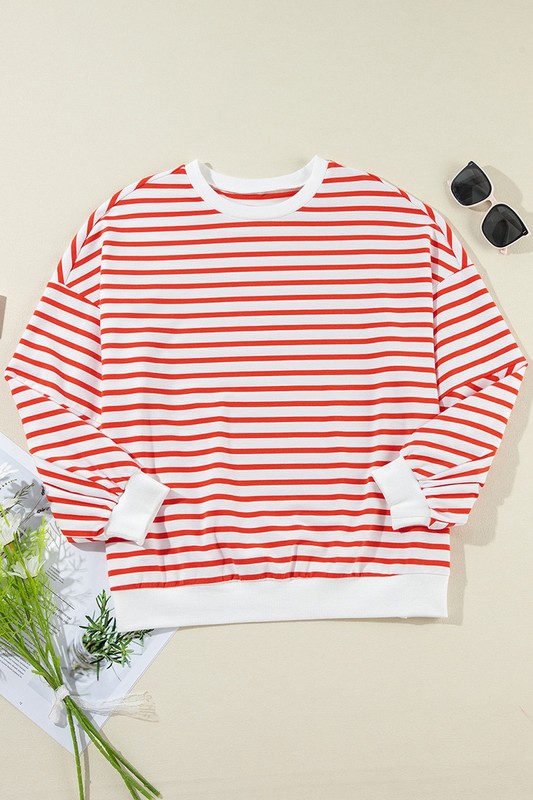 Fabienne | Loose women's sweatshirt with low shoulders and a crew neck