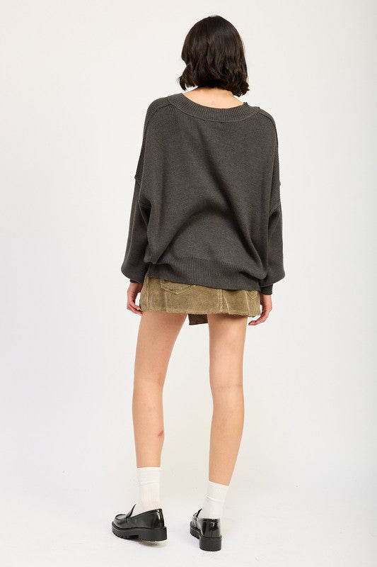 Brigitte | OVERSIZED V-NECK SWEATER