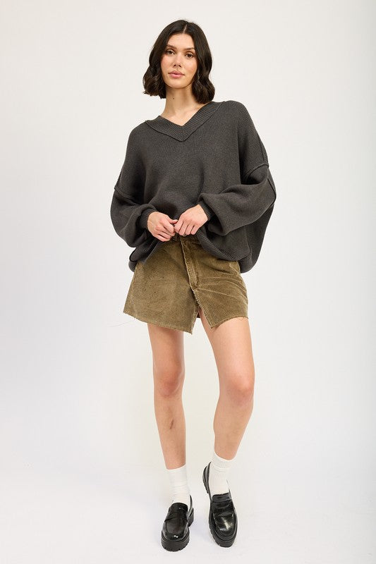 Brigitte | OVERSIZED V-NECK SWEATER