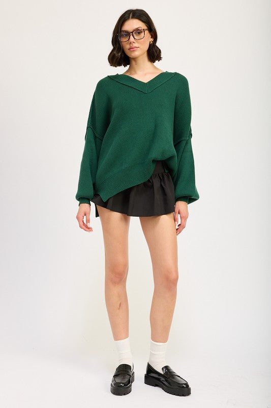 Brigitte | OVERSIZED V-NECK SWEATER