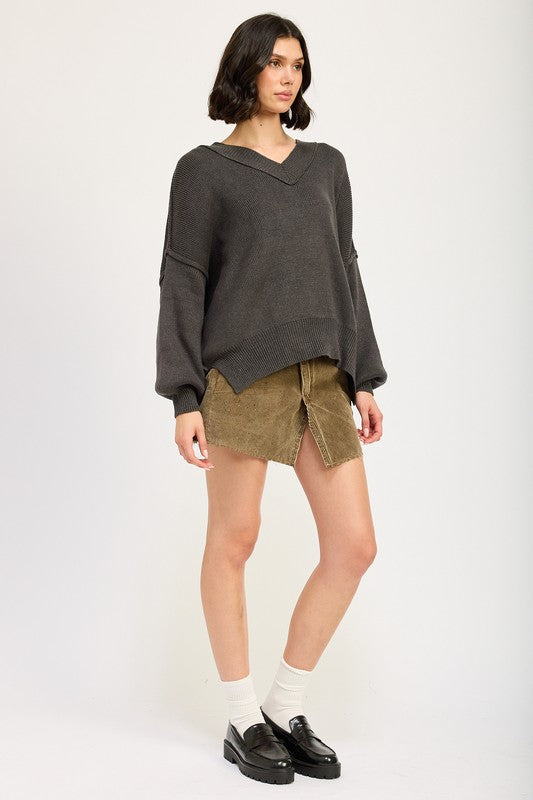 Brigitte | OVERSIZED V-NECK SWEATER