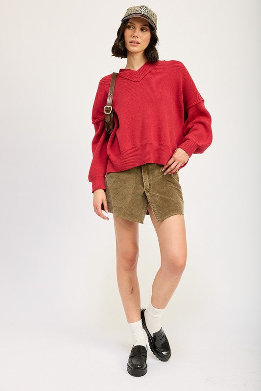 Brigitte | OVERSIZED V-NECK SWEATER