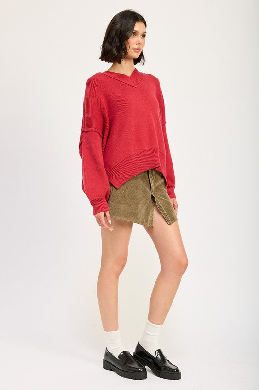 Brigitte | OVERSIZED V-NECK SWEATER