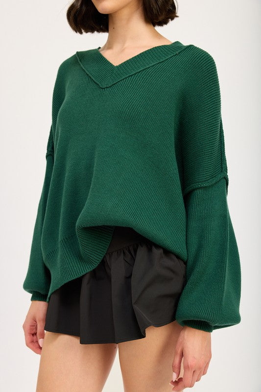 Brigitte | OVERSIZED V-NECK SWEATER