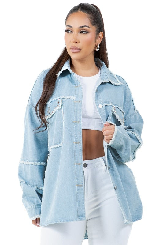 Anya | Women's fashion oversize denim shirt