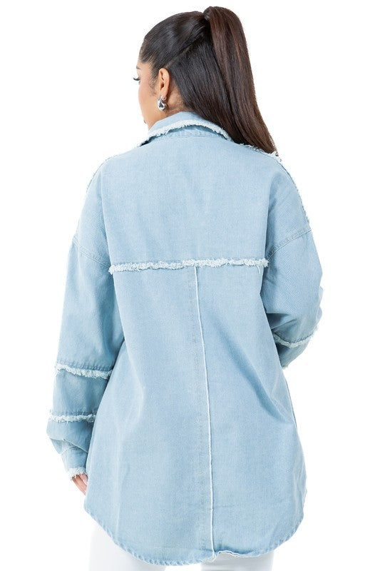Anya | Women's fashion oversize denim shirt