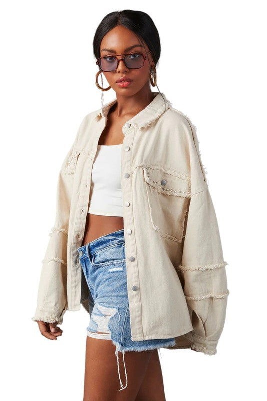 Anya | Women's fashion oversize denim shirt