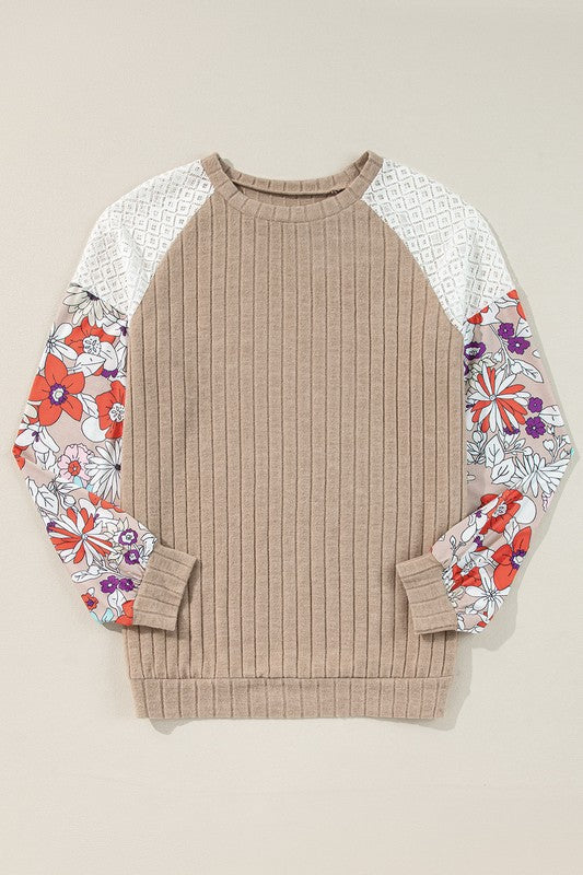 Stella | Cotton sweatshirt with stripes and dropped shoulders