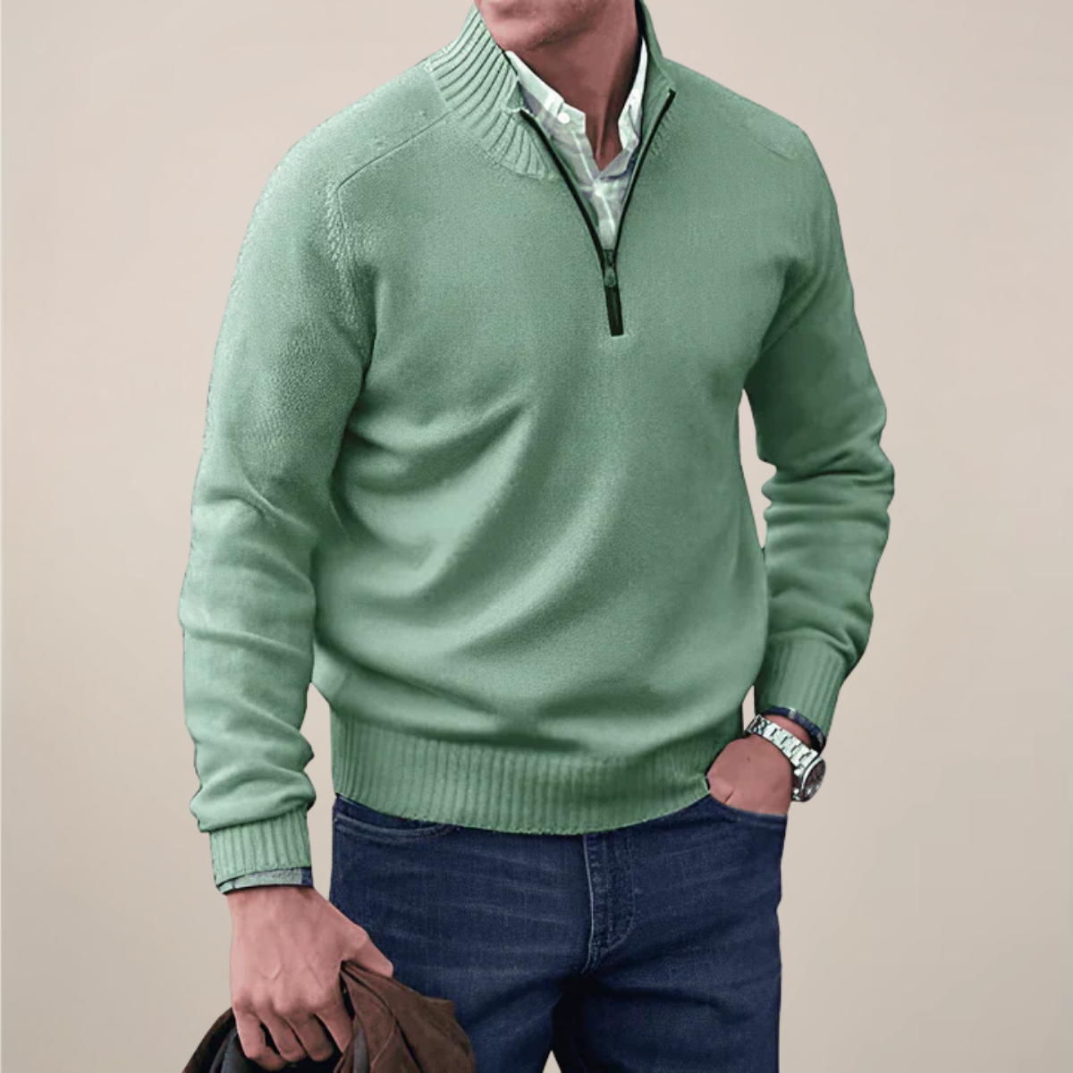 Will | Men’s Spring Half-Zipped Knit Sweater