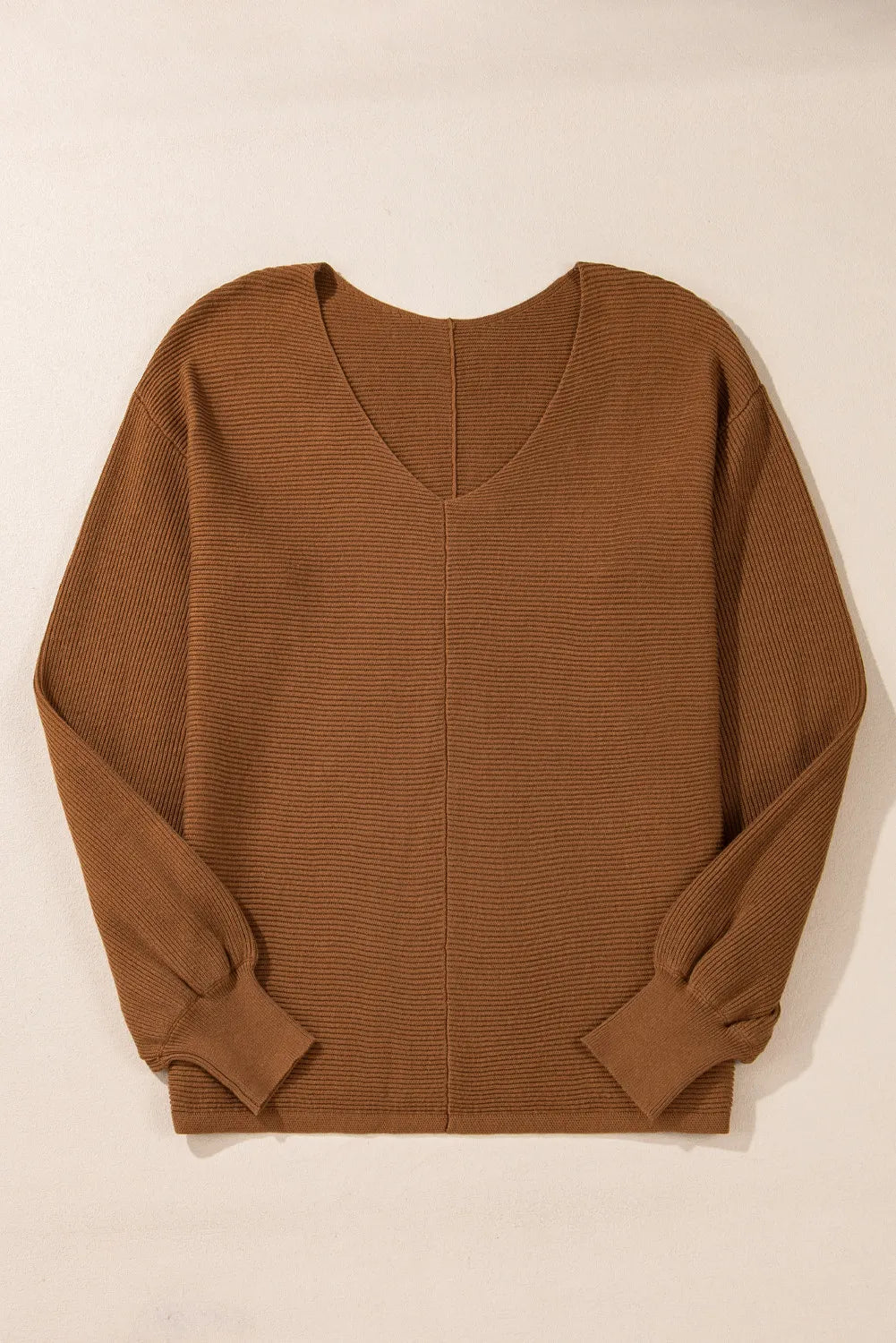 Lorena | Long-sleeved sweater with a V-neck and dropped shoulders