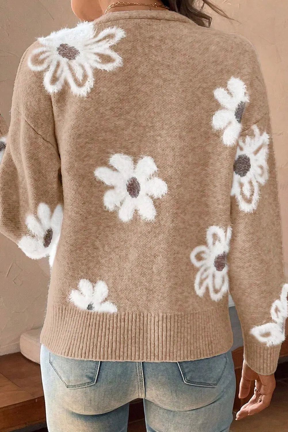 Isabel | Floral button down long sleeve cardigan