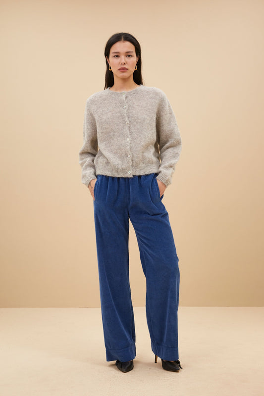 Emma | Gray Melee Natural Cleo Cardigan