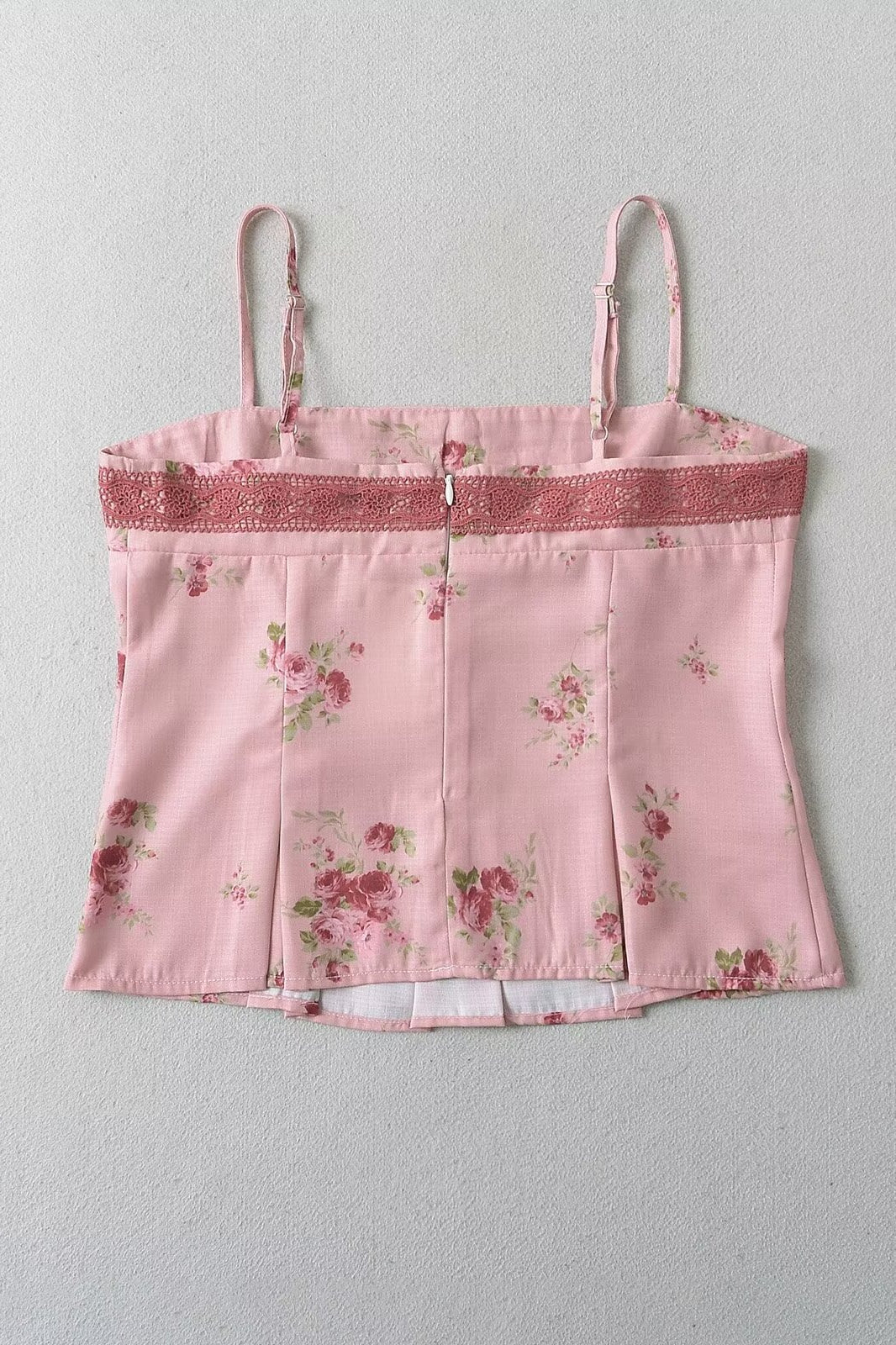 Pure Desire Floral Print Ruffled Cami Top