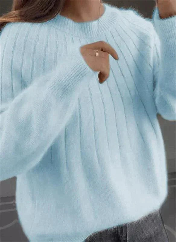 Herma | Fluffy knitted sweater for women