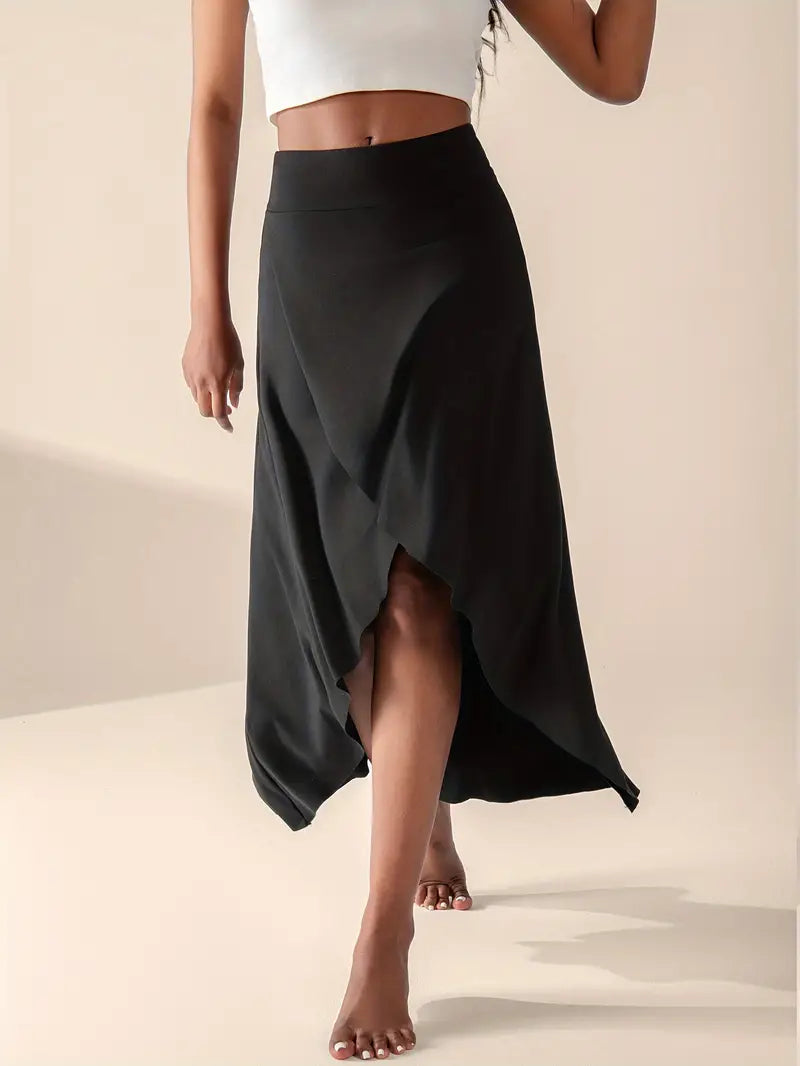 Luciana® | High Waist Slit Skirt With Pockets