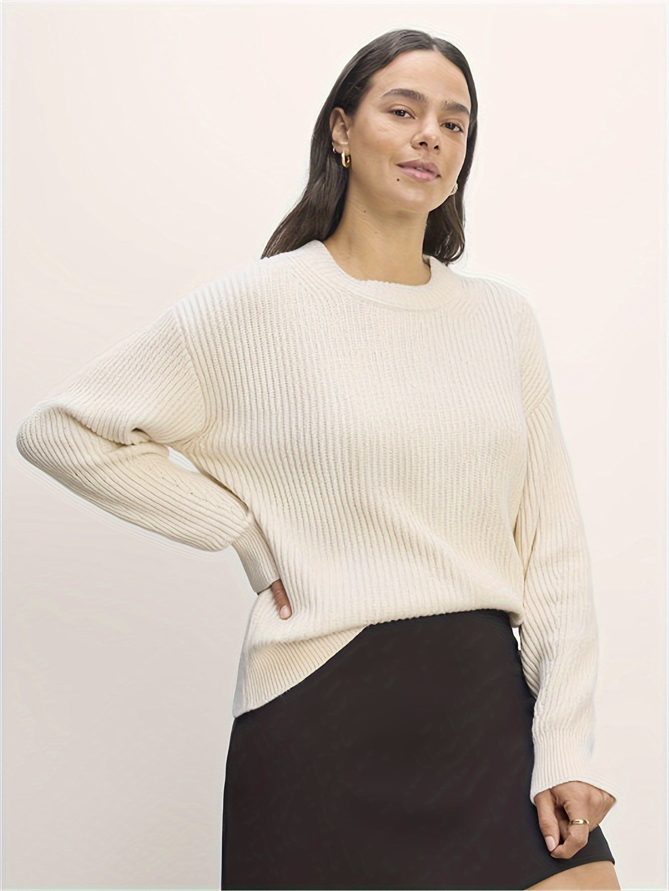 Zaida | Wide vintage sweater with a crew neck