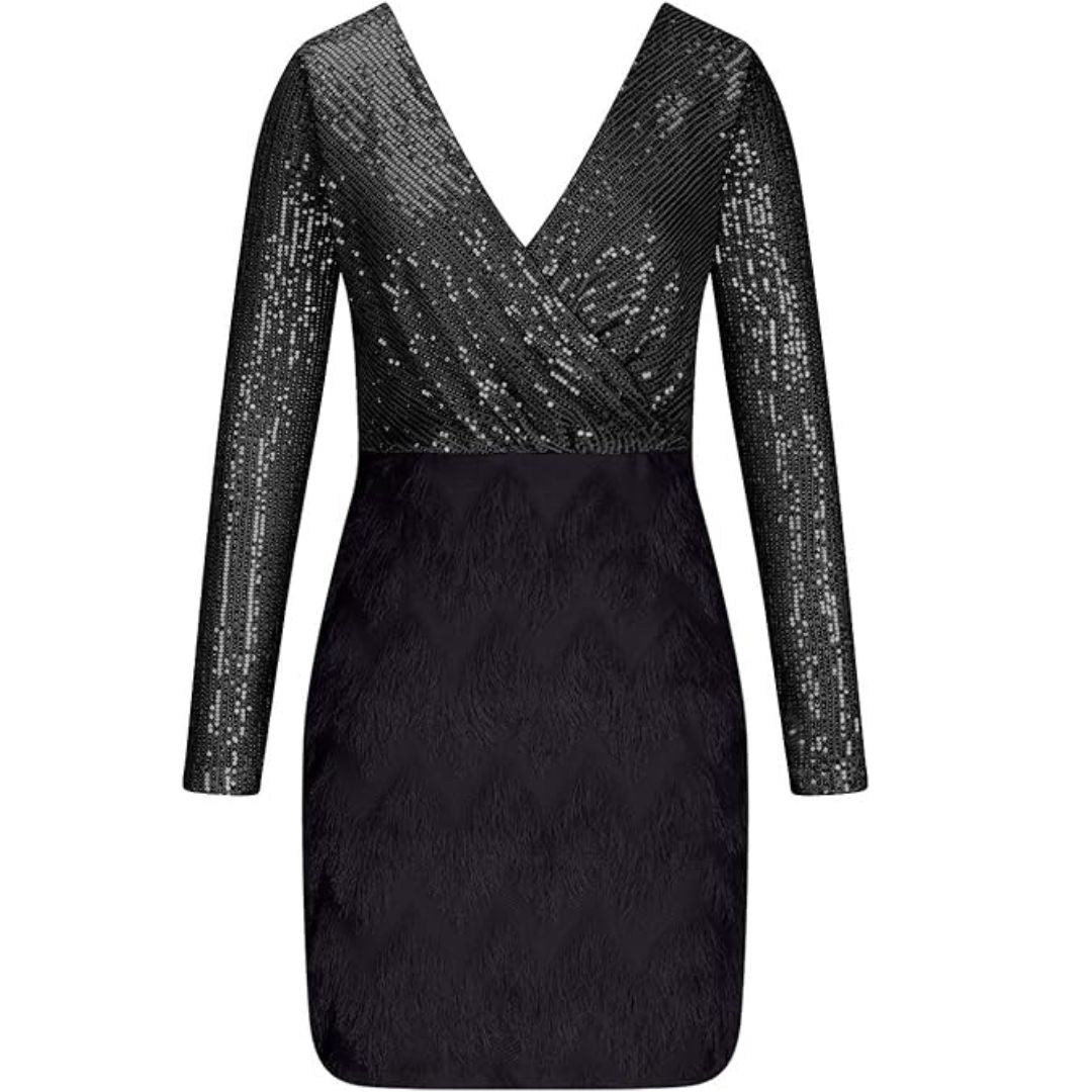Celia® | Sequin Dress With V-Neck