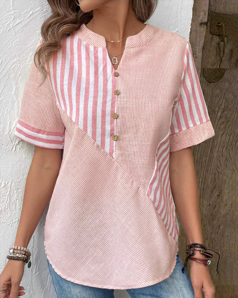 Aliette® | Stripe Linen Top
