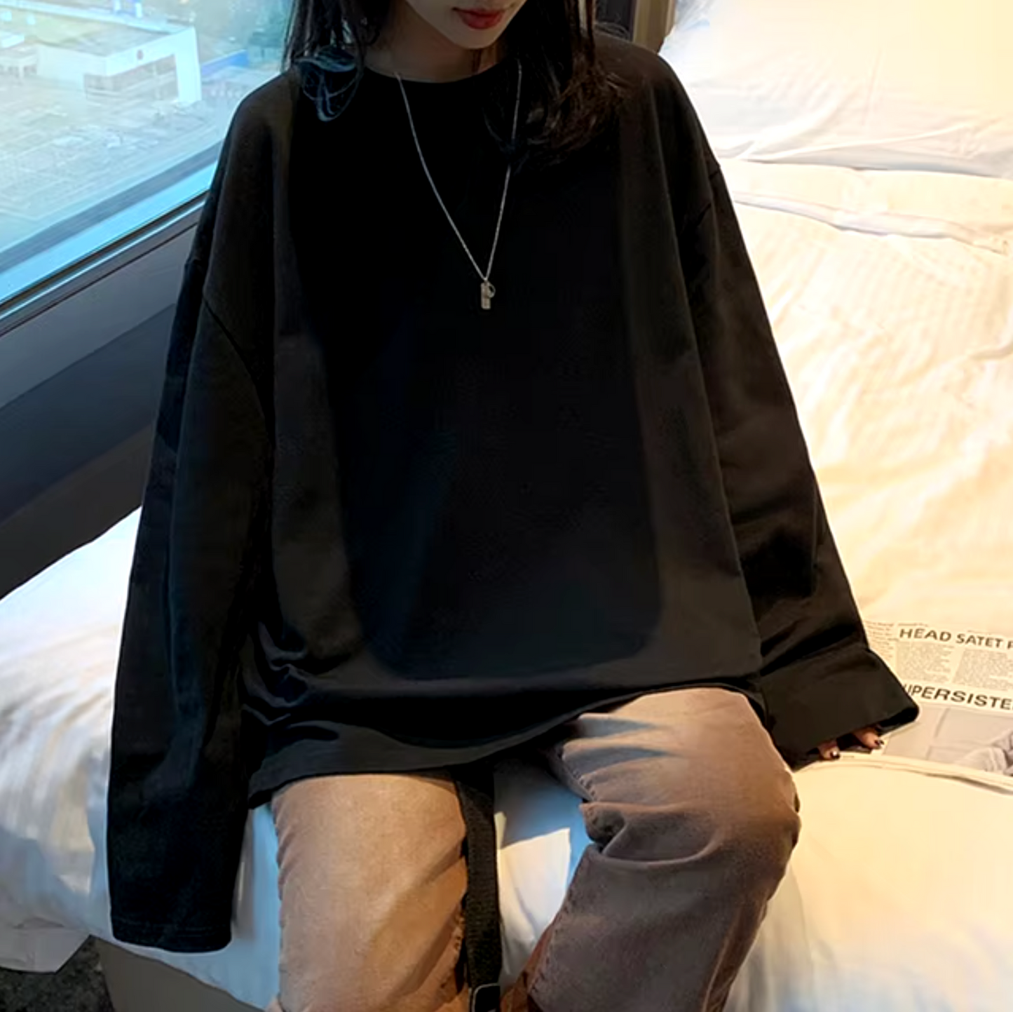 Sandra | Long sleeve cotton t-shirt