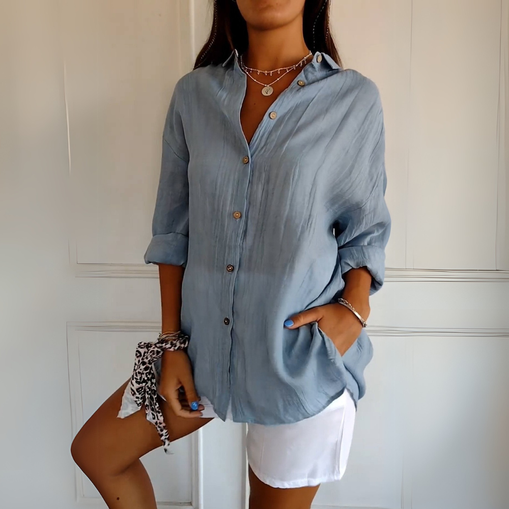 Gala® | Blouse for women Thora in cotton and linen large waist