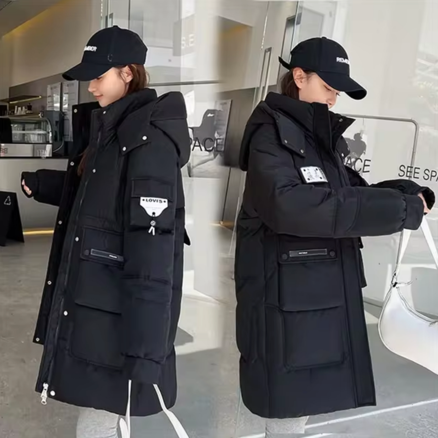 Marta | Long cotton anorak with hood