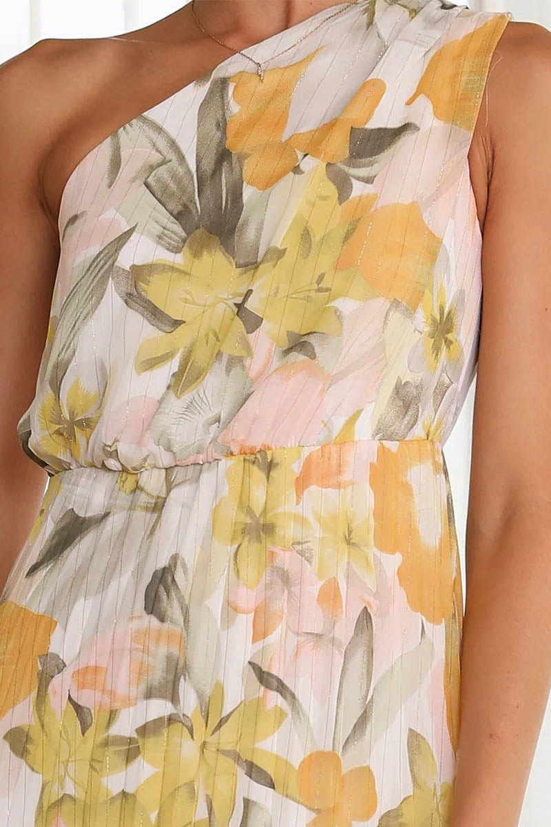Elvia® | Printed Dress With Dropped Sleeves