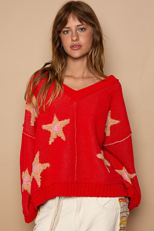 Alina | Long sleeve sweater with star patch
