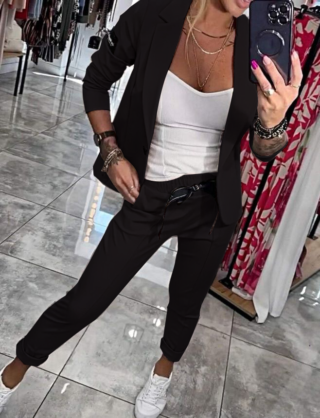 Simone | Elegant cotton jacket and trousers