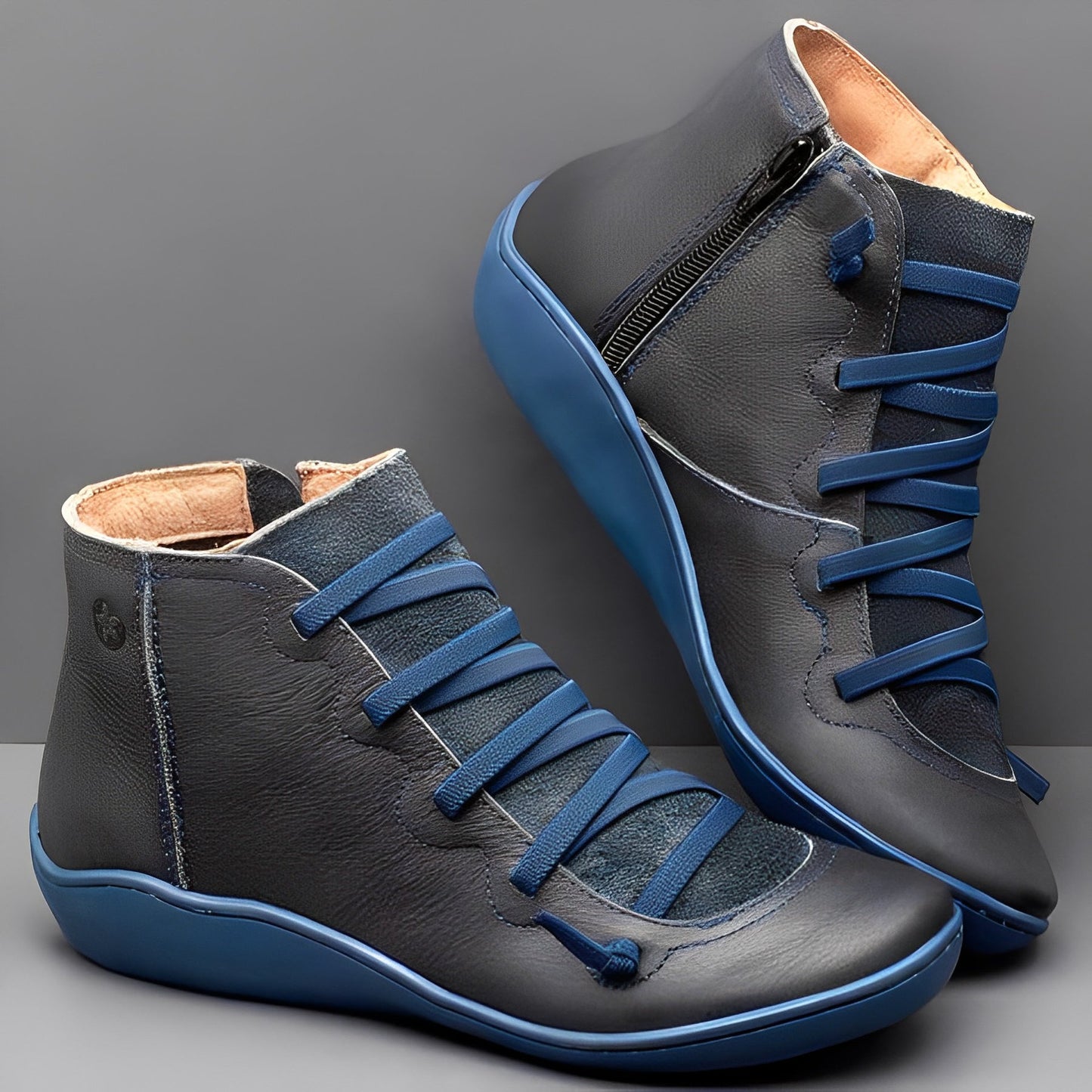 Fiona | Women’s Lace-Up Zip Ankle Boots