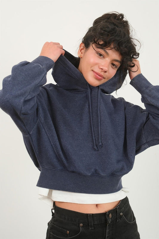 Anita | Short hoodie with low shoulders