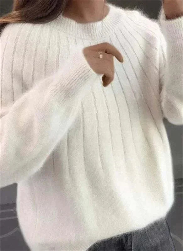 Herma | Fluffy knitted sweater for women