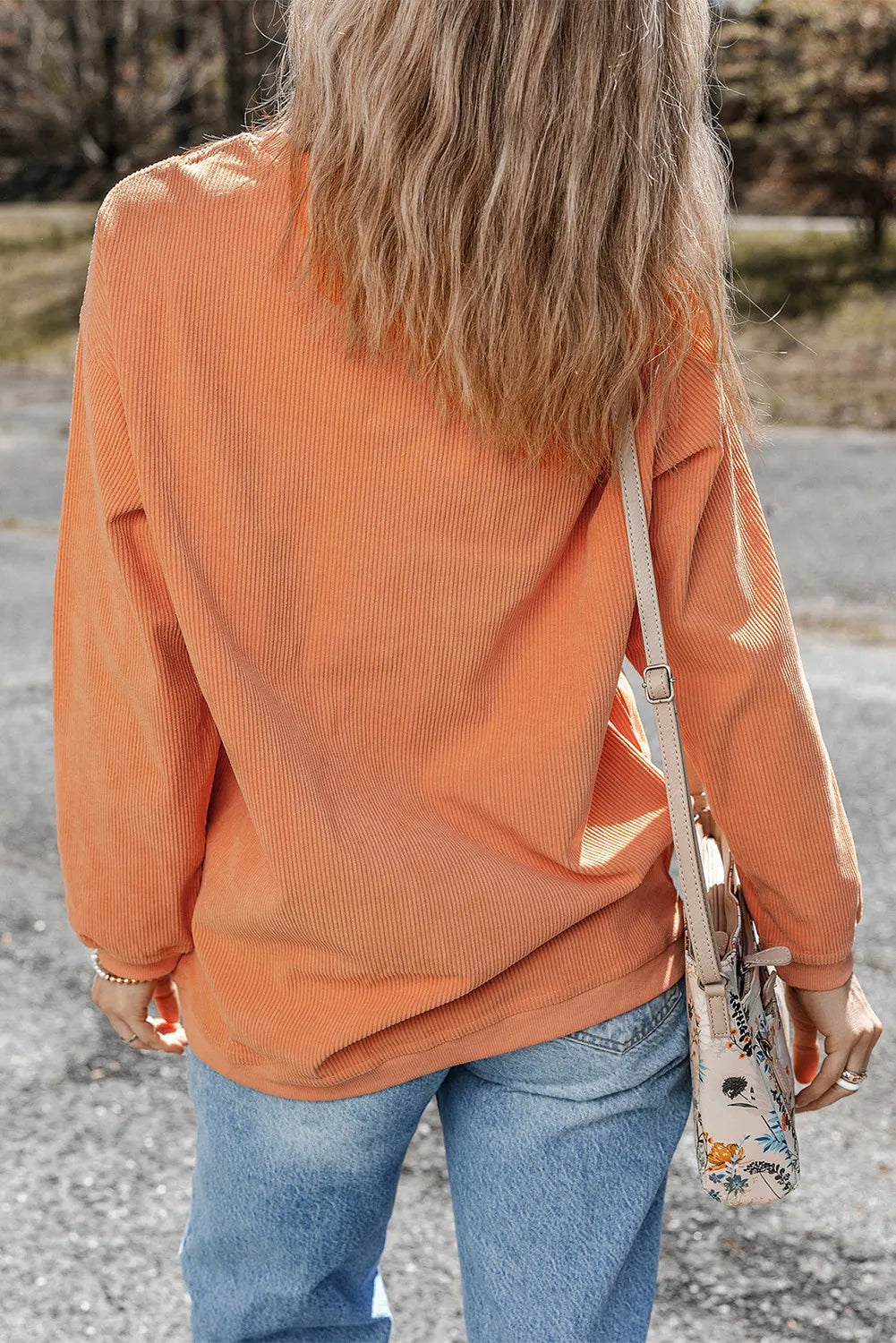 Milena | Long sleeve sweatshirt with letter graphic
