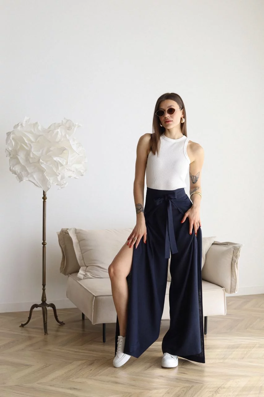 Lara® | Long Linen Trousers