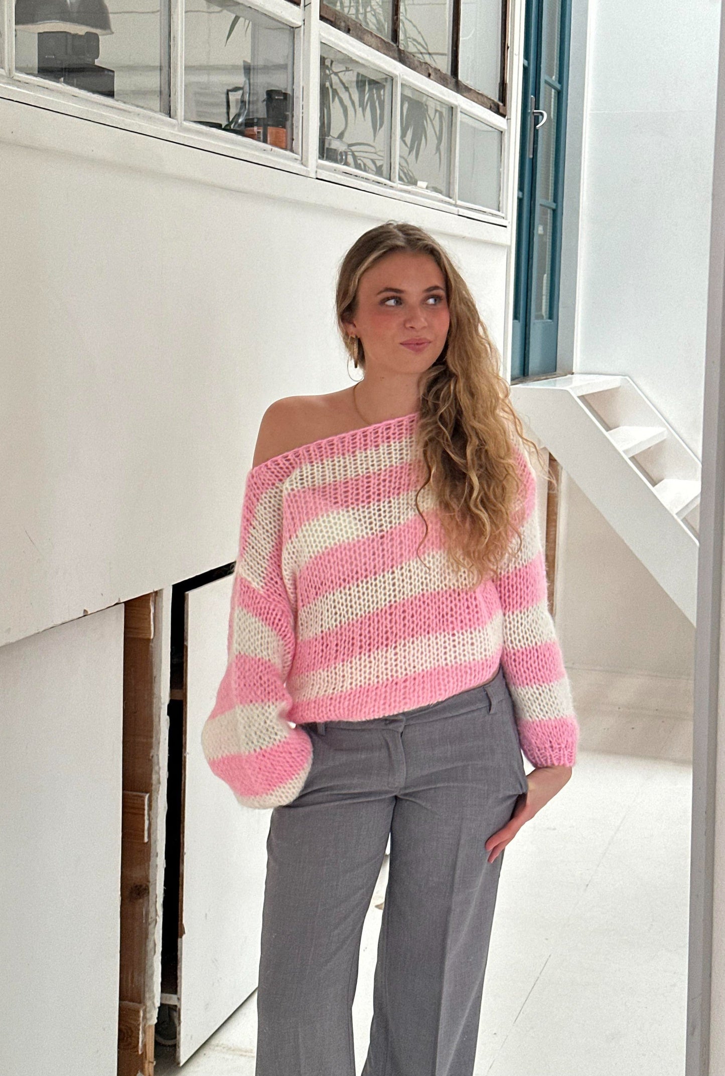 Jasmijn | Striped knitted sweater for women