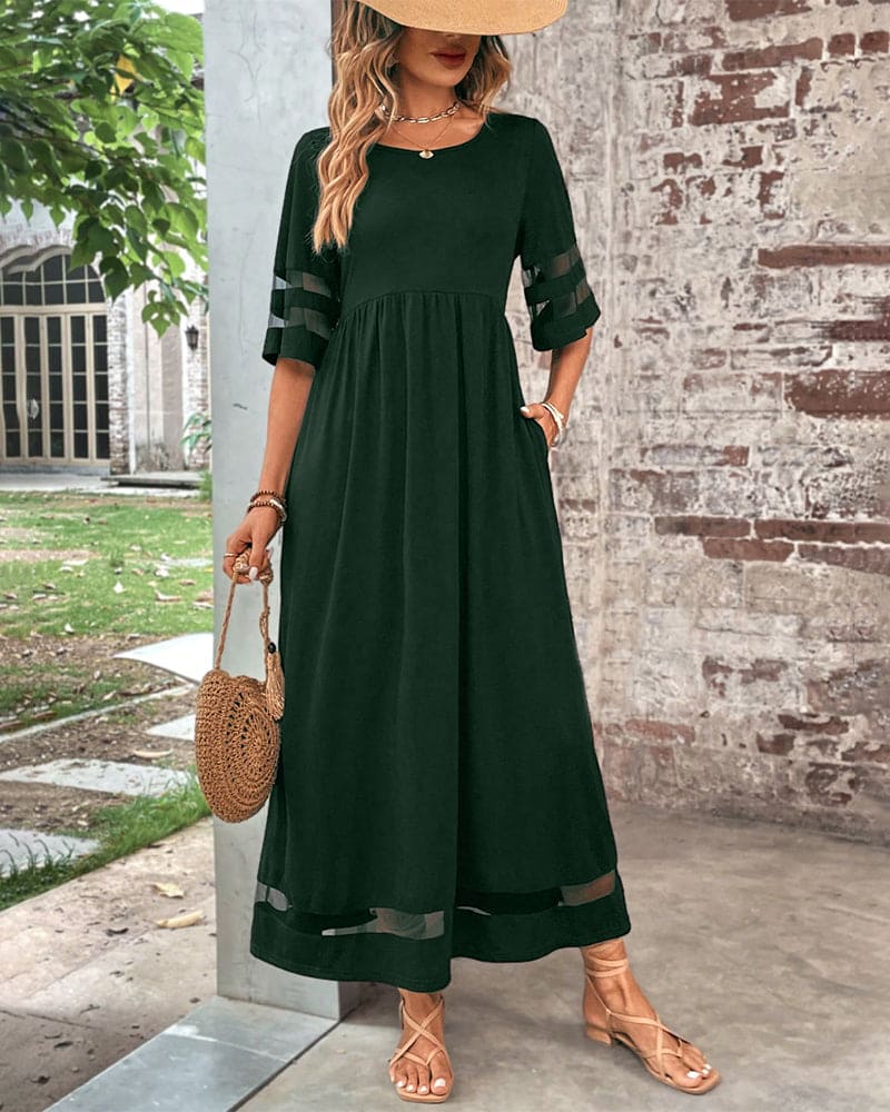 Violet® | Relaxed Half Sleeve Maxi Dress