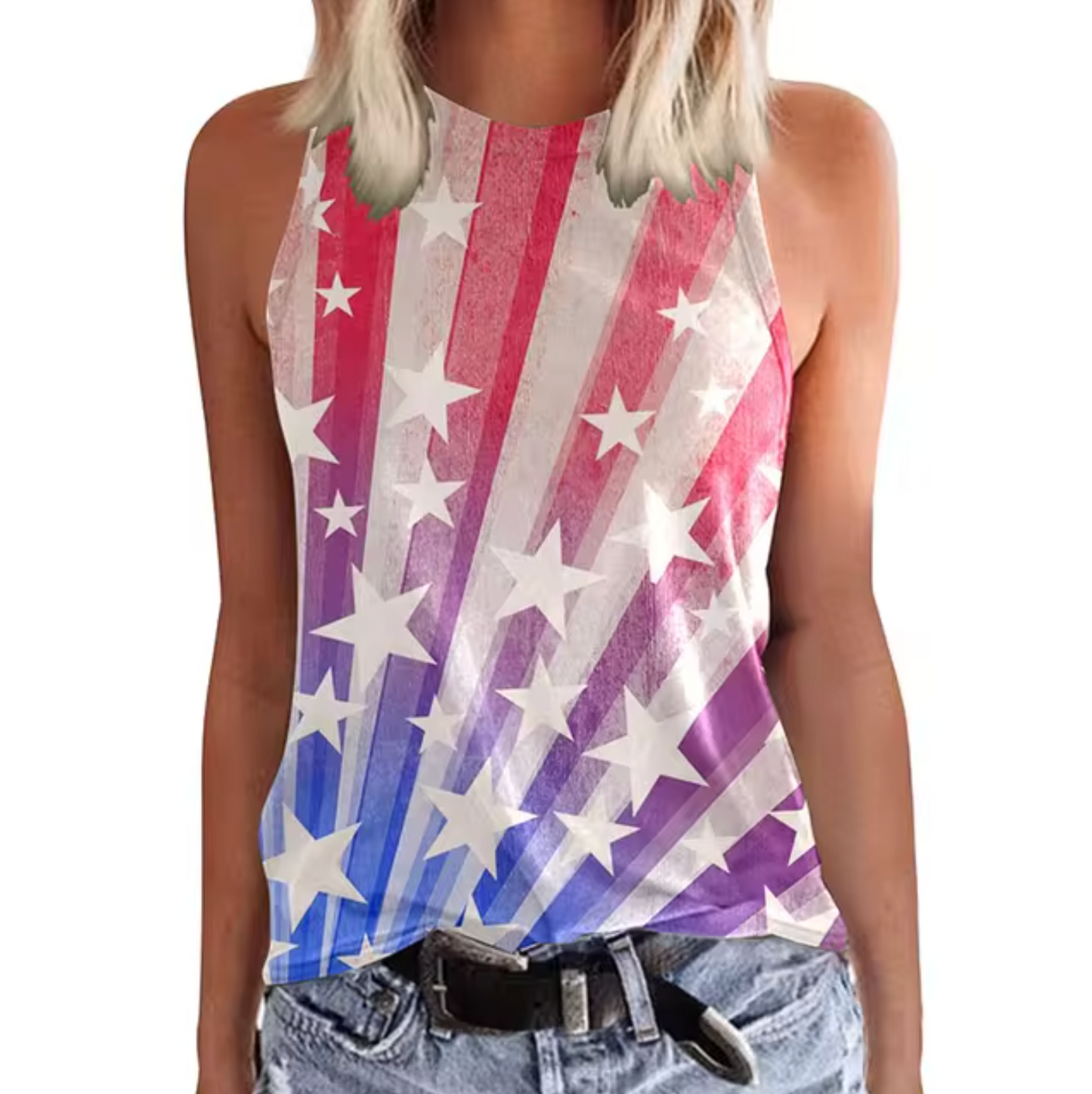Isabelle® | Sleeveless T-Shirts With Printed Designs